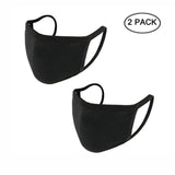 2er Set Munschutzmaske, Atemschutzmaske ; Schwarz - Unisex, Baumwolle