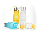Trinkflasche mit Saftpresse / Fruchtpresse - 650ml - Wasserflasche - Trinken Outdoor Sport Flasche Saft Zitrone Tragbar