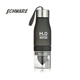 Trinkflasche mit Saftpresse / Fruchtpresse - 650ml - Wasserflasche - Trinken Outdoor Sport Flasche Saft Zitrone Tragbar