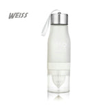 Trinkflasche mit Saftpresse / Fruchtpresse - 650ml - Wasserflasche - Trinken Outdoor Sport Flasche Saft Zitrone Tragbar